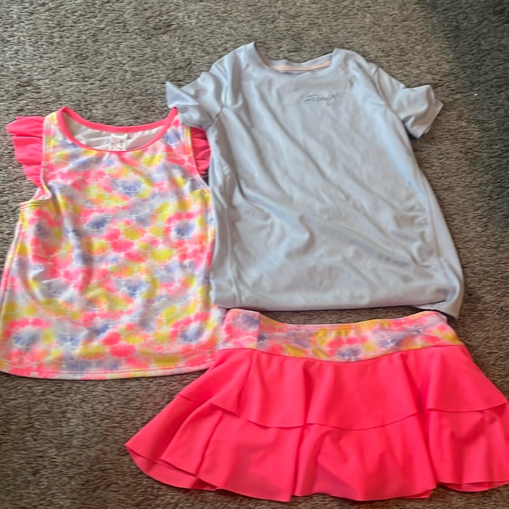 Bathing suit and cover up shirt “ stronger every day”combo